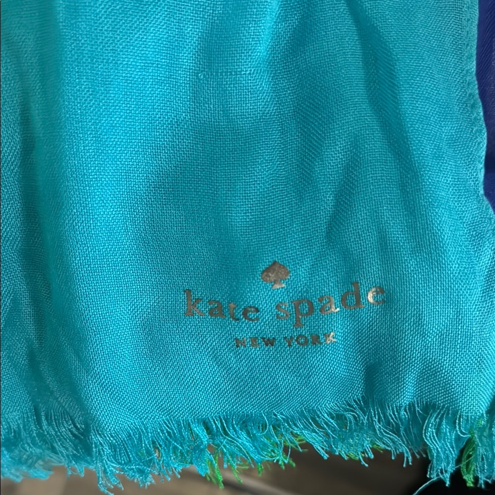 kate spade Multi Colored  Scarf with Gold Logo NWT
